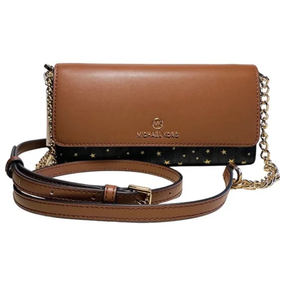 Michael Kors Tan and Black Crossbody Bag